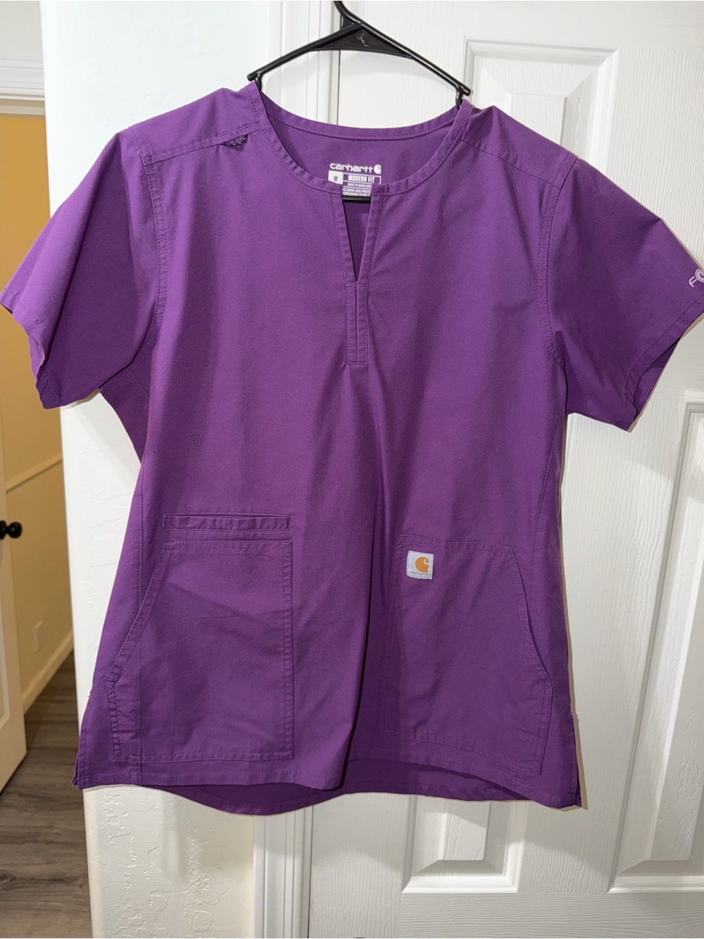 Carhartt Purple Short-Sleeve V-Neck Work Top